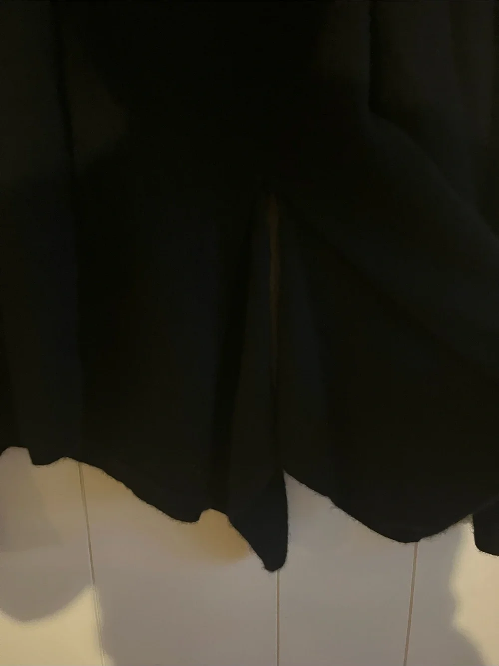 360 Cashmere Black Open-Front Draped Cardigan
